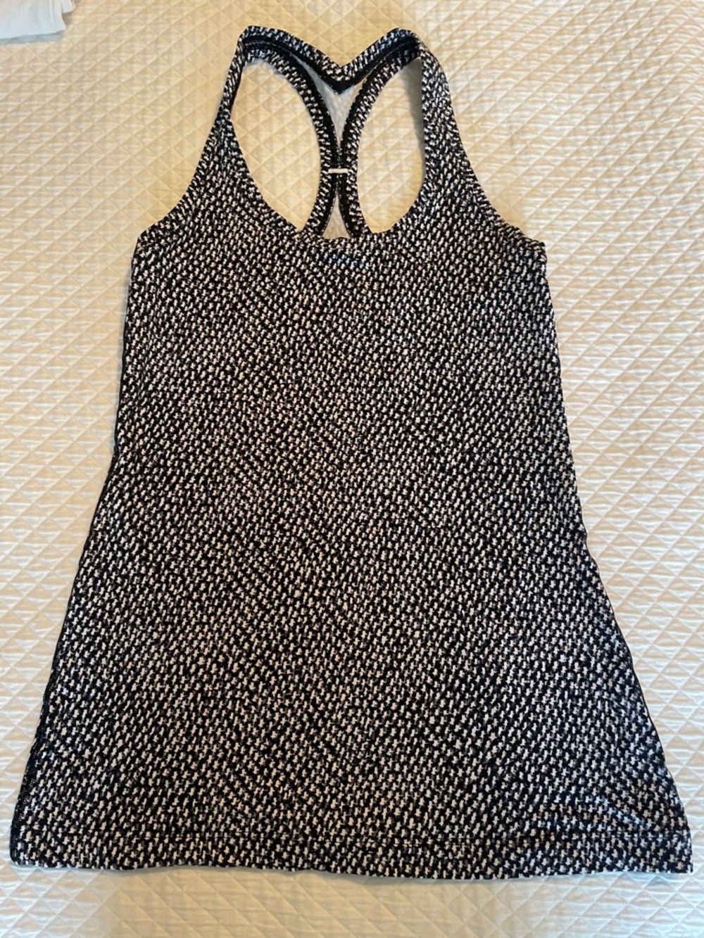 lululemon athletica Black and White Racerback Tank Top